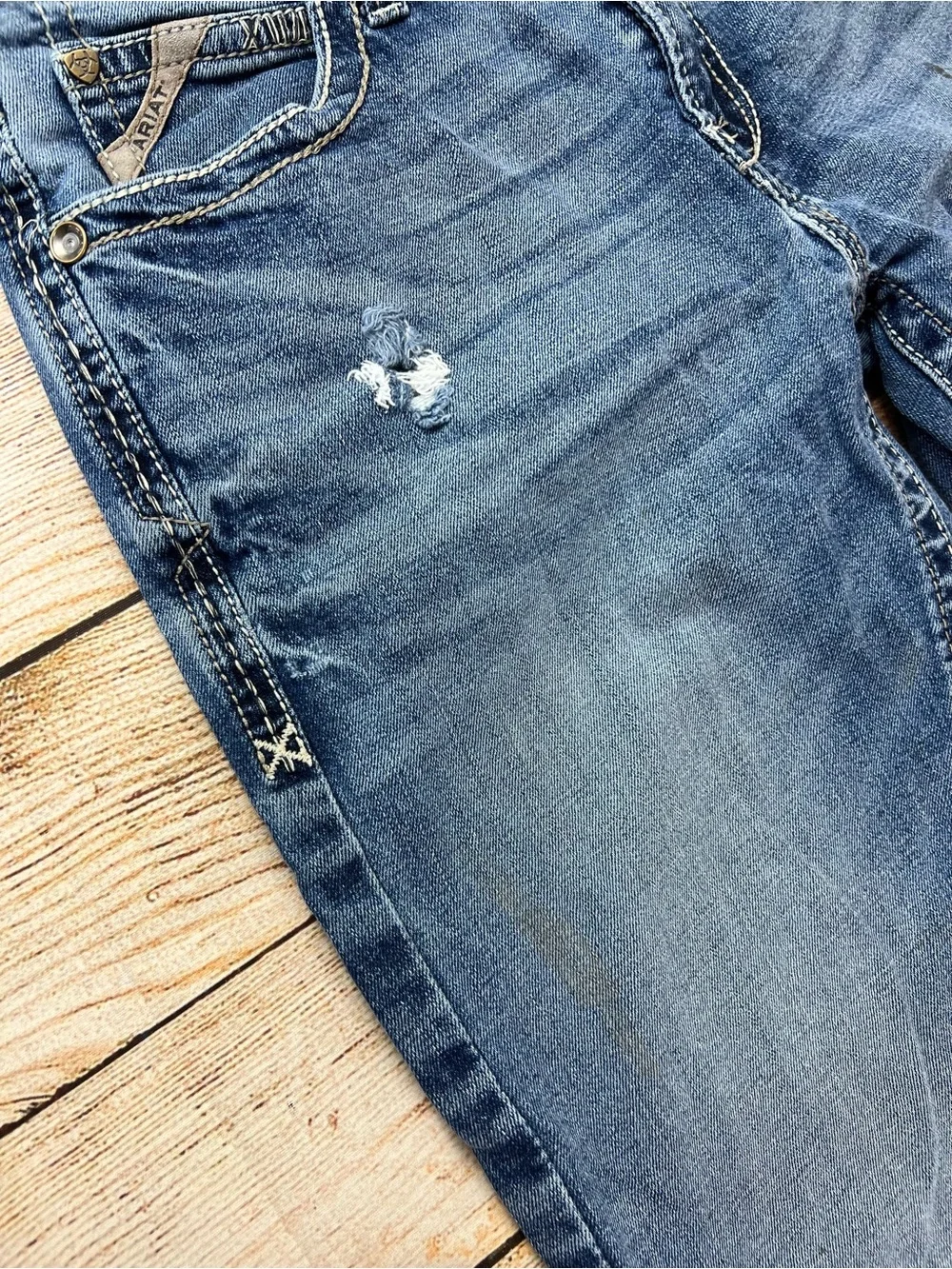 Mens Ariat M2 Relaxed Boot Denim Blue Jeans Size 30x32